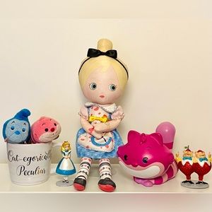 Disney Alice in Wonderland Desk Organizer & Collectible Lot